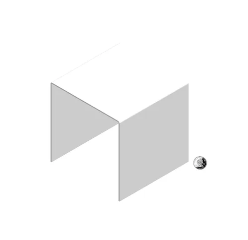 Vista 25 de FixtureDisplays® One Riser Combo - Cubo de 2 pulgadas de 3 caras con pedestal de plexiglás negro Lucite acrílico, accesorios para exhibición