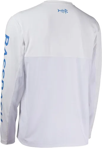 Vista 2 de Bassdash Camiseta de manga larga para hombre ideal para pesca con protección solar ultravioleta UPF 50