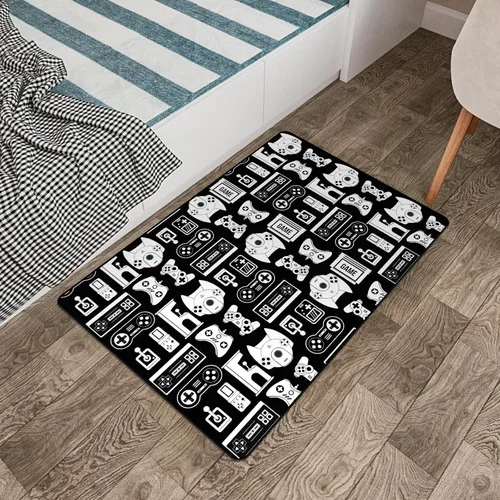 Vista 8 de Alfombra de juego Lacut para adolescentes, alfombra con decoración de control de juego, alfombra de juego 3D para dormitorio, sala de estar, sala