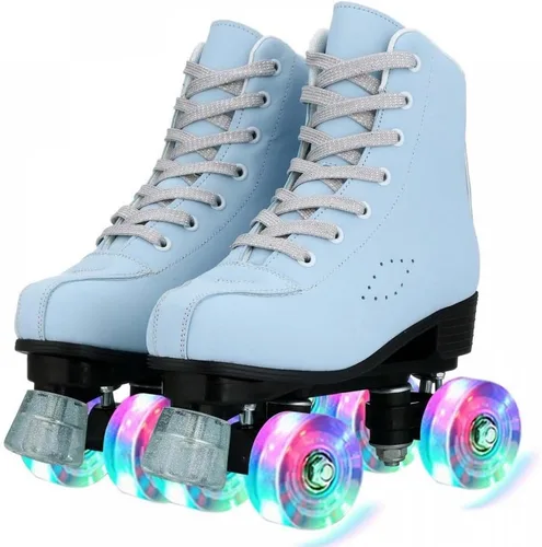 Vista 6 de XUDREZ Patines clásicos de alta calidad para mujeres y niñas, material esmerilado, para principiantes