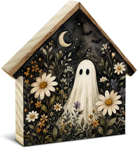 Vista 20 de Letrero de madera con forma de casa de Halloween Are You Pooping ¿Estás haciendo caca?