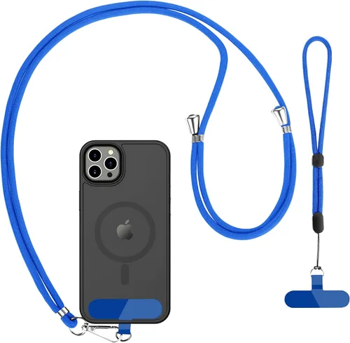Vista 17 de CACOE Cordón para teléfono celular 2 piezas - 1 pieza correa ajustable para el cuello, 1 pieza correa de muñeca, 2 piezas almohadillas, cruzado