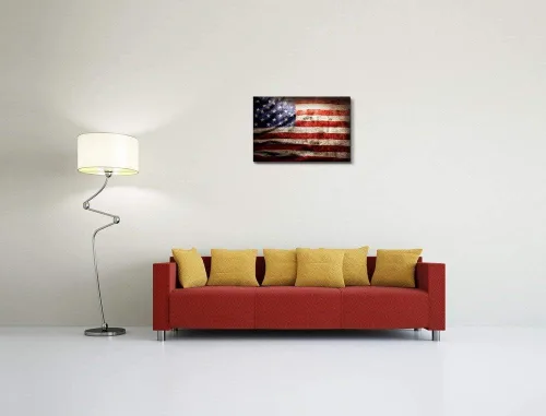 Vista 2 de SIGNWIN - Lienzo decorativo para pared, diseño de bandera de Estados Unidos