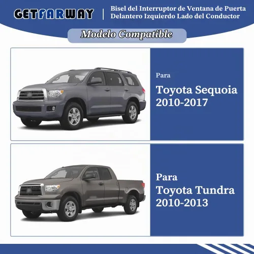 Vista 2 de Interruptor de ventana de puerta Bisel delantero izquierdo lado del conductor para Toyota Tundra/Sequoia 2007 2008 2009 2010 2011 2012 2013 2013