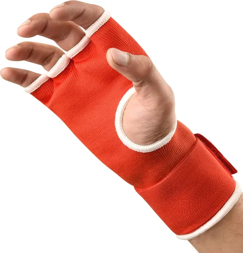 Vista 5 de FISTRAGE - Guantes de boxeo para boxeo, para puñetazos, elásticos acolchados debajo de las manoplas, soporte rápido de muñeca larga, protector