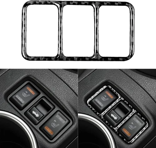 Vista 9 de NVCNX - Reposabrazos de consola central de fibra de carbono de alta calidad, soporte para taza de agua, marco de panel, cubierta interior compatible