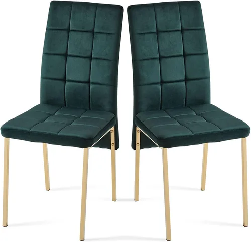 Vista 17 de Howtek Juego de mesa de comedor rectangular para 4, moderno de mediados de siglo con 4 sillas de cocina de terciopelo tapizado negro, juego de mesa