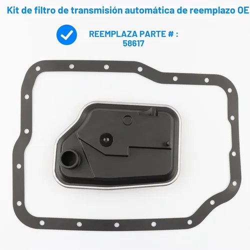 Vista 2 de Kit de filtro de transmisión automática, repuesto 58617 compatible con Ford Mazda 4F27E - Focus 2000-2016, Mazda 3 2004-20012, Mazda 5 2006-2010
