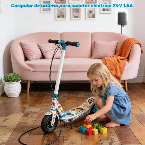 Vista 8 de Cargador de repuesto de 24V 1.5A compatible con Razor MX350 Dirt Bike, batería de scooter eléctrico, Razor E100 E200 E300, MX400 Dirt Rocket