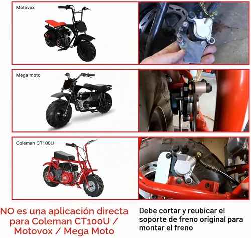 Vista 5 de GREHUA Kit de Frenos Hidráulicos Mejorado para Mini Moto Compatible con Baja Doodle Bug DB30 Blitz Racer Dirt Bug Predator 79cc 97cc 2.8hp Piezas