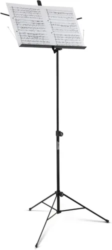 Vista 2 de Atril plegable SM7122BB con bolsa de transporte, de OnStage, Negro, L