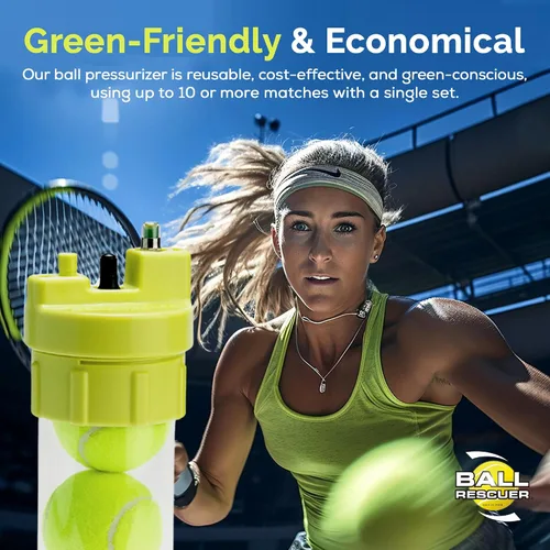 Vista 7 de BALL RESCUER: Presurizador de pelotas de tenis – Convierte el contenedor compatible de pelotas de tenis en un presurizador de pelotas de 30 psi