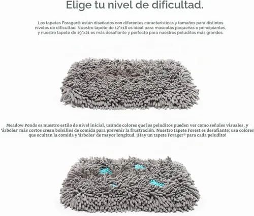 Vista 3 de Pet Parents Forager Tazón de alimentación lenta para perros y alfombrilla de olfateo - SoftSnout, base antideslizante (Bosque 30 cm)