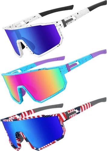 Vista 16 de Gafas de sol deportivas para niños, polarizadas, con protección UV400, para niños y niñas, para béisbol, softbol, ciclismo