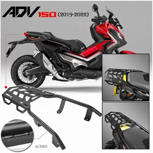 Vista 2 de Soporte de carga para equipaje trasero de motocicleta, barra extendida, soporte de montaje superior, kit de placa de soporte para pasajero trasero