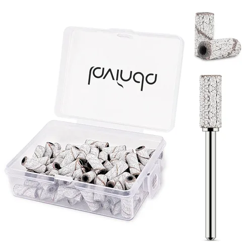 Vista 8 de Lavinda Brocas para taladro de uñas de 3/32 pulgadas de fácil remoción para bandas de lijado, mandril pequeño profesional de acero inoxidable de 3.1