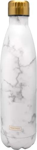 Vista 27 de NERTHUS FIH 712 - Botella aislada de doble pared para diseño frío y caliente, acero inoxidable, 11.8 fl oz, sin BPA, 18/8, color azul bebé