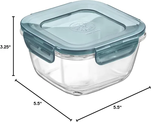 Vista 6 de Bormioli Rocco Evolution - Almacenamiento de alimentos, 25.25 onzas, gris