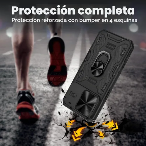 Vista 5 de VEGO Funda para iPhone 14 Pro Max - Funda con función atril para iPhone 14 A-Negro