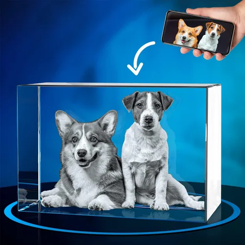 Vista 32 de ArtPix 3D Foto de cristal, regalos personalizados de Navidad para mujeres, esposa, ella, él, hombres, marido, abuela, gran regalo personalizado