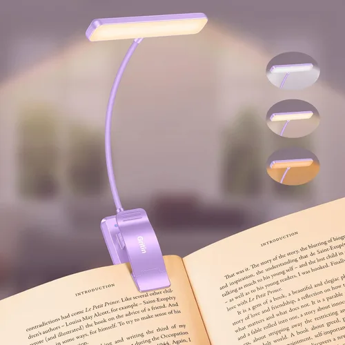 Vista 16 de Gritin Luz de libro recargable de 19 LED para leer en la cama Blanco