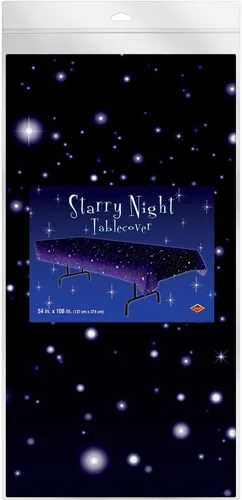 Vista 6 de Mantel para fiestas con diseño de noche estrellada (1 unidad) (1/Pkg), Misión