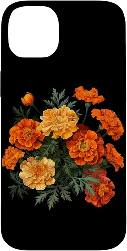 Vista 15 de Funda para iPhone 17 con diseño de flores de caléndula del mes de nacimiento