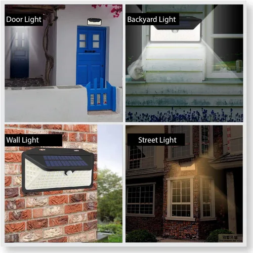 Vista 7 de Himalayan Glow WBM - Luces solares inteligentes para exteriores, 100 luces LED de pared con 3 modos, impermeable IP65, luces de seguridad fáciles