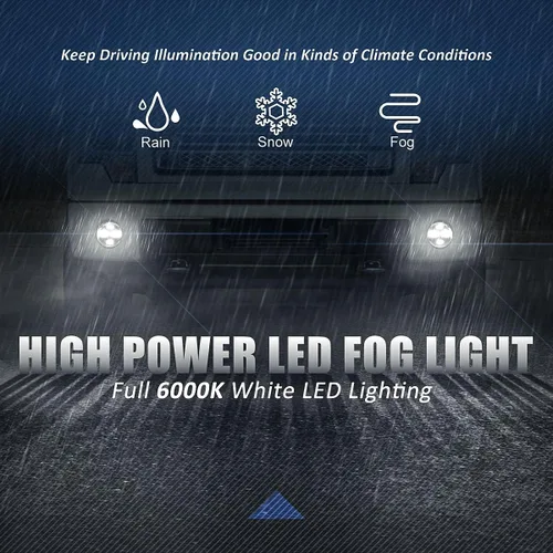 Vista 4 de Auto Dynasty Conjunto de luces antiniebla LED compatibles con Ford F-150 2009-2014, lámpara antiniebla con biseles de interruptor de repuesto, lado