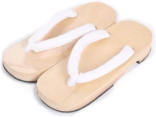 Vista 4 de Zuecos de madera para mujer, estilo Kamado Kochou para cosplay, pantuflas Geta japonesas