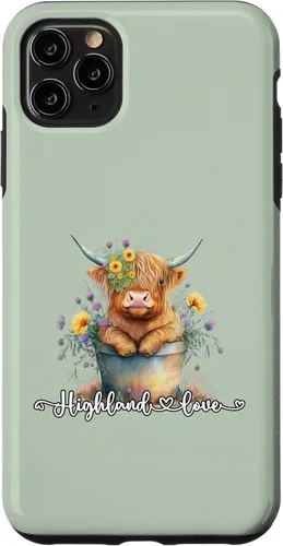 Vista 13 de Lindo bebé Highland vaca ternero amor primavera pastel novedad caso para iPhone 16