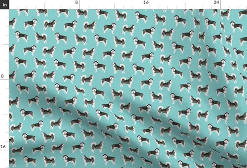 Vista 3 de Spoonflower Tela – Alaskan Malamute Simple Dogs Raza Retrato Mascotas Cachorro Mascotas Impresas en Tela de Gasa Cuarto Grasa – Coser Moda Vestidos
