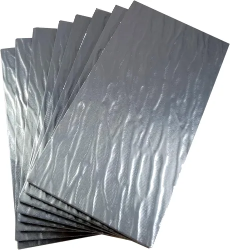 Vista 9 de XUANINY 32 azulejos de metal para salpicaduras de metal autoadhesivos, mosaico de aluminio autoadhesivo, adhesivo de pared 3D para cocina metro