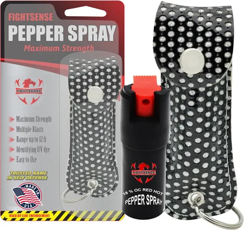 Vista 11 de FIGHTSENSE Spray de pimienta de defensa propia, 1/2 oz, tamaño compacto, fórmula de grado policial de máxima potencia, la mejor herramienta