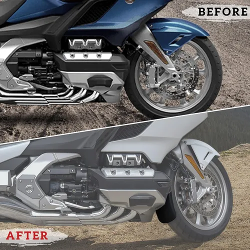 Vista 5 de Extensor de guardabarros delantero para ala dorada, extensor de guardabarros delantero para Honda Goldwing GL1800 1800 2018 2019 2020 2021 2022 2023