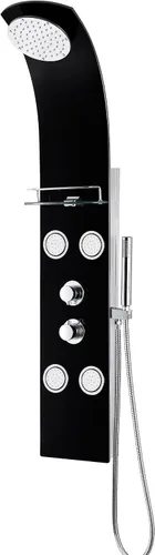 Vista 17 de ANZZI Sistema de Panel de Cabezal de Regadera Fontan Acero Cepillo 6 Chorros Turbo & Multifuncional Jet de Alta Presión + Lluvia + Combo