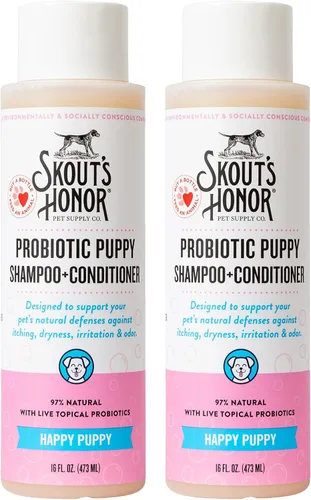 Vista 14 de SKOUT'S HONOR Champú y acondicionador probiótico para perros, SC, 16 onzas