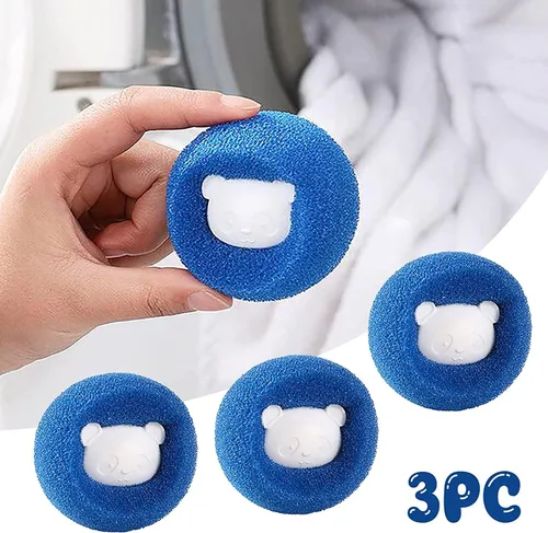 Vista 7 de 3 unidades de removedor de pelo para lavandería, removedor de pelo reutilizable, lavadora, recogedor de pelo de bola para ropa de perro, gato