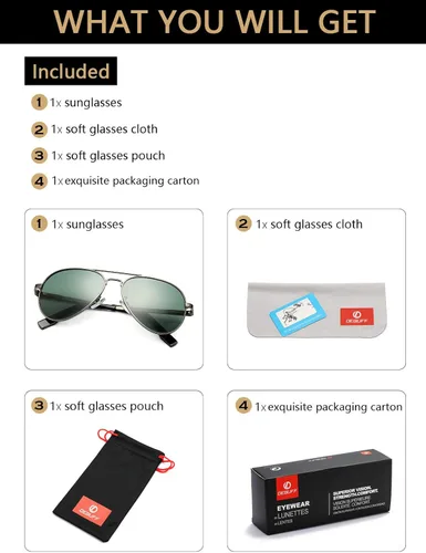 Vista 6 de DeBuff Gafas de sol polarizadas de aviador para niños y niñas de 5 a 18 años cara pequeña para adultos 2047in