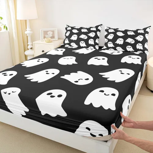 Vista 35 de Juego de ropa de cama con estampado de leopardo, tamaño individual, juego de cama de guepardo africano para decoración de dormitorio