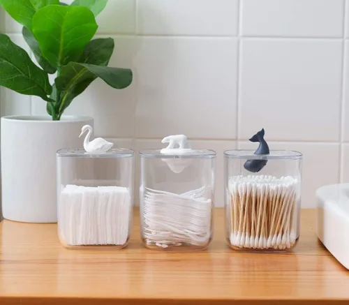 Vista 3 de Bonita caja de almacenamiento de escritorio, idea de regalo única (oso polar)
