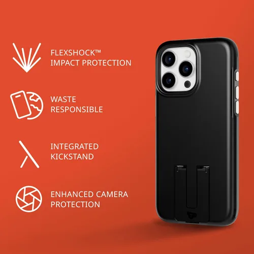 Vista 3 de Tech21 Evo Crystal Kick - Funda para iPhone 15 Pro Max, compatible con MagSafe, funda de protección contra impactos, color negro obsidiana