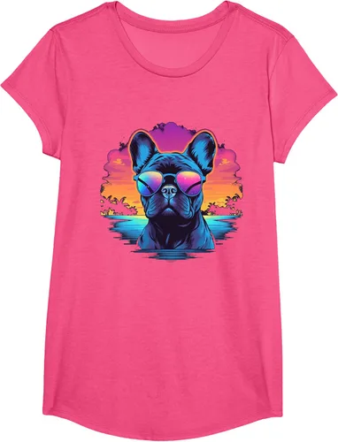 Vista 12 de Camiseta de perro Bulldog Francés para hombres y mujeres, Negro