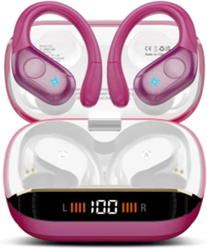Vista 8 de Auricular Inalámbrico, Auriculares Bluetooth 5.4 de 75Hrs IP7 Impermeables para Deporte, Auriculares Inalámbricos para Correr con ENC Cancelación