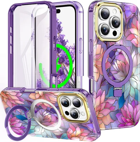 Vista 57 de Funda para iPhone 16 con protector de pantalla-Lotus A25