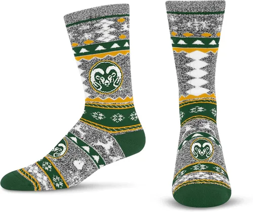 Vista 33 de For Bare Feet Ugly Holiday Sweater Crew Sock NCAA