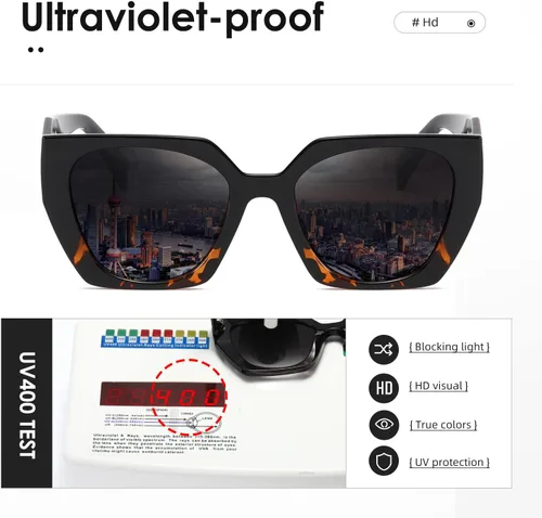 Vista 6 de kimorn Gafas de sol para mujeres y hombres de moda retro gafas de sol de moda K1354