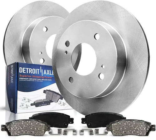 Vista 10 de Detroit Axle - Juego de rotores de freno de disco trasero + Sustitución de calibrador de freno de disco trasero izquierdo para Acura TL Honda