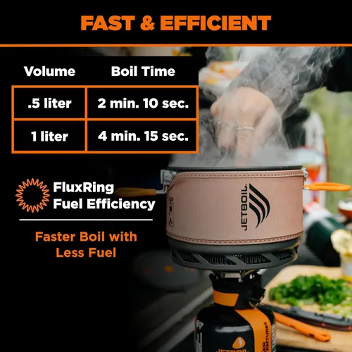 Vista 4 de Jetboil TrailCook - Estufa de camping y mochilero con control de calor ajustable, nuevo para 2026, color marrón