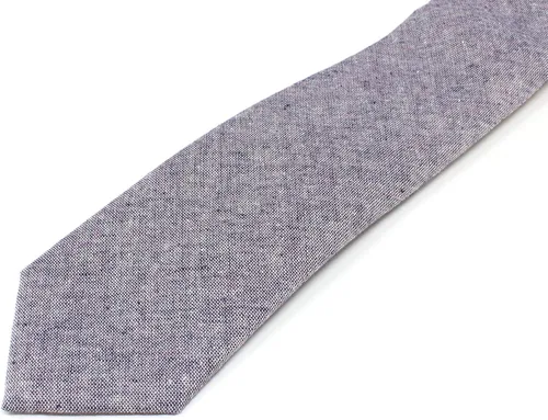 Vista 124 de Corbata delgada de algodón cambray para hombre, estilo desgastado texturizado - 2 1/2 pulgadas de ancho